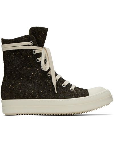 Rick Owens DRKSHDW Baskets montantes brunes - Noir