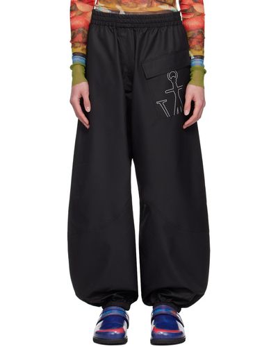 JW Anderson Twisted Track Trousers - Black