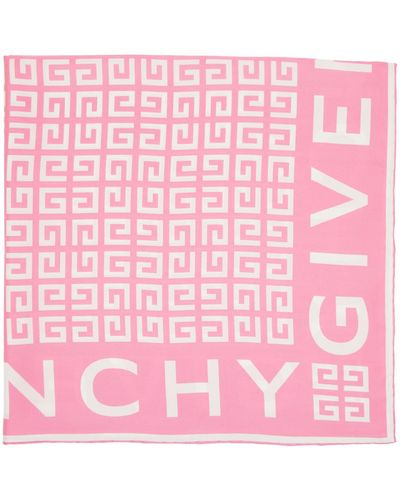 Givenchy &ホワイト 4g スカーフ - ピンク