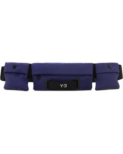 Y-3 Sac-ceinture utilitaire bleu - Noir