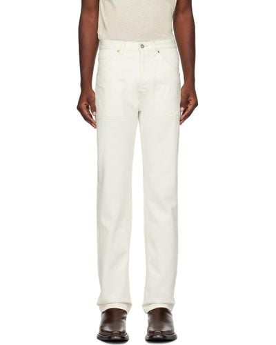 Haulier Off- Straight-leg Jeans - White