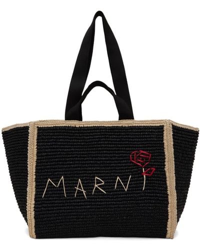 Marni Medium Shopping Tote - Black