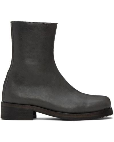 Our Legacy Grey Camion Boots - Black