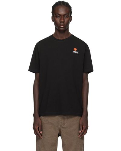 KENZO T-shirt en coton a logo - Noir