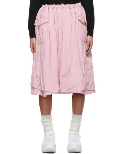 Tao Comme Des Garçons Wrinkled Twill Skirt - Pink