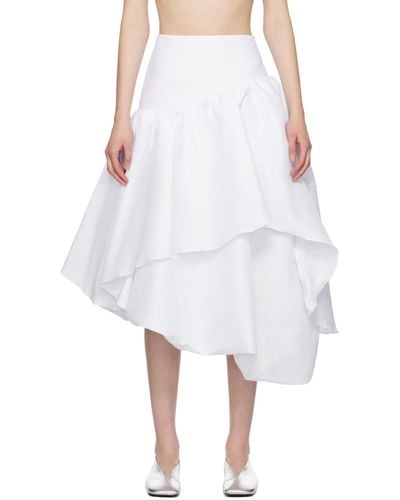 Kika Vargas Ssense Exclusive Abella Midi Skirt - White