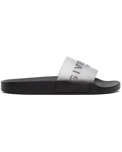 Givenchy Logo Flat Slides - Black