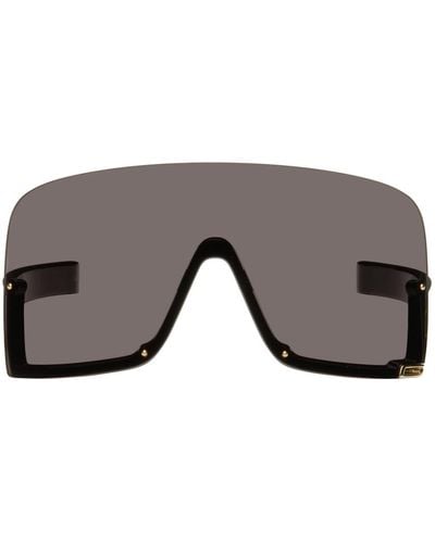 Gucci Black Shield Sunglasses