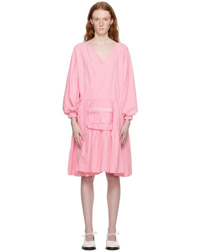 KkCo Utility Wrap Midi Dress - Pink