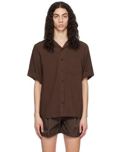 RECTO. Camp Collar Shirt - Brown