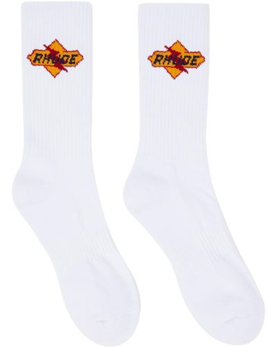 Rhude Chaussettes de sport off road blanches
