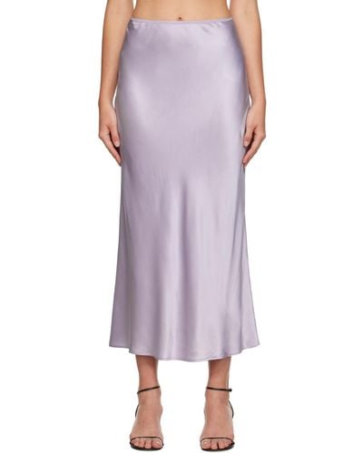Reformation Purple Layla Midi Skirt