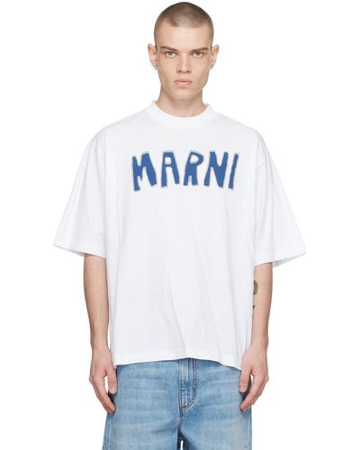 Marni White Intarsia T-shirt