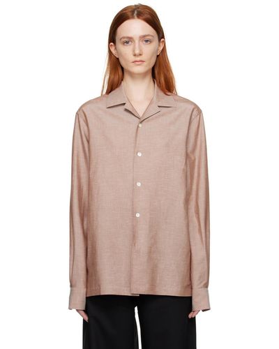 Zegna Beige Crossover Shirt - Natural