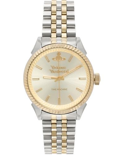 Vivienne Westwood Silver & Gold Seymour Watch - Natural