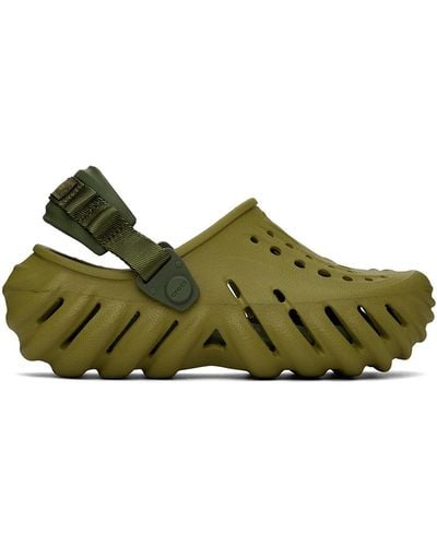 Crocs™ Khaki Echo Clogs - Green
