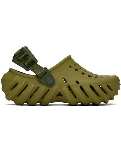 Crocs™ Sabots kaki à semelle echo - Vert