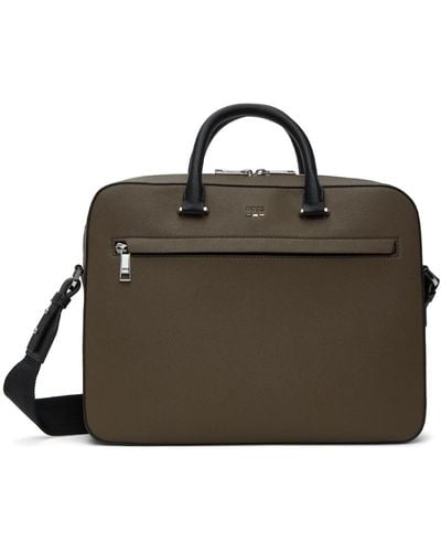 BOSS Brown Faux-leather Briefcase - Black