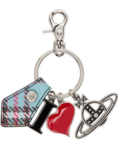 Vivienne Westwood Multicolor I Love Orb Keychain - Red