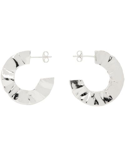 Beaufille Crinkle Hoop Earrings - Black