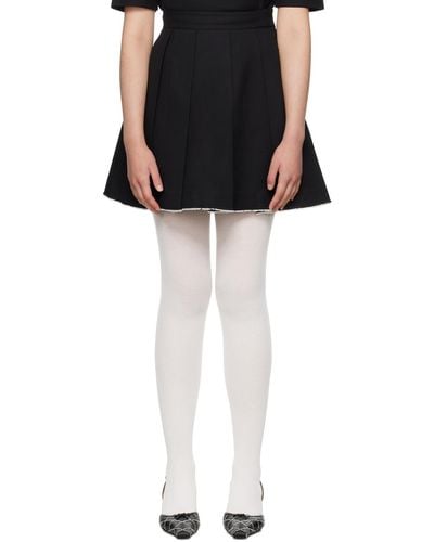 ShuShu/Tong Black Pleated Miniskirt