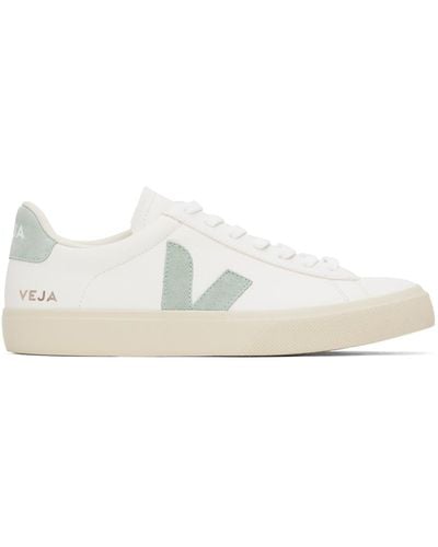 Veja White & Green Campo Leather Sneakers - Black