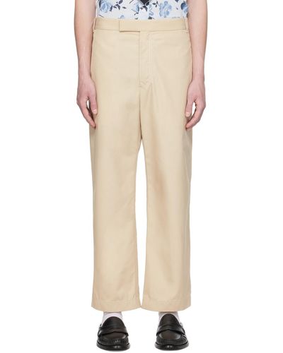 Thom Browne Unconstructed Trousers - Natural