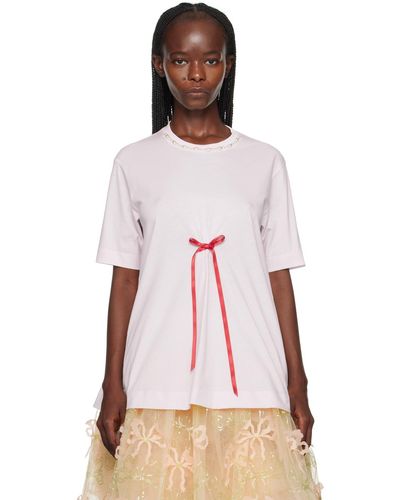 Simone Rocha Pink A-line T-shirt - Multicolour