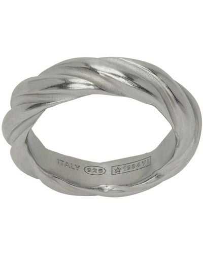 Maison Margiela Silver Timeless Ring - Metallic