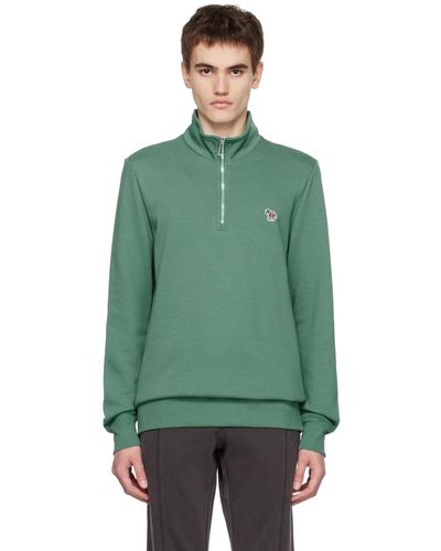 PS by Paul Smith Green Half-zip Sweatshirt