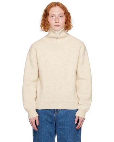 Amomento Off- Zip-up Jumper - Blue