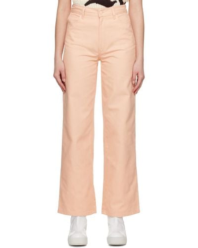 Raf Simons Pink Workwear Jeans - Natural