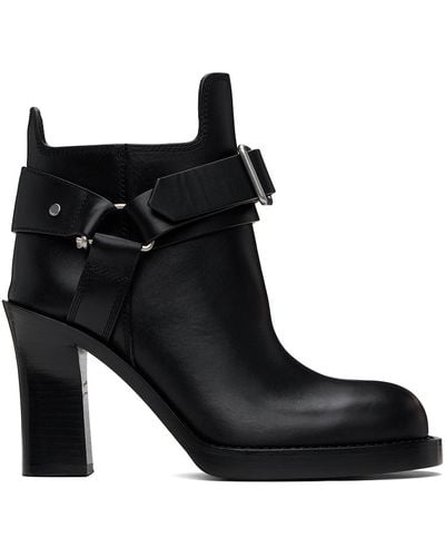 Burberry Leather Stirrup Low Boots - Black