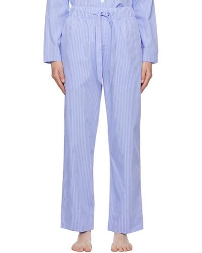 Tekla ブルー ドローストリング パジャマパンツ