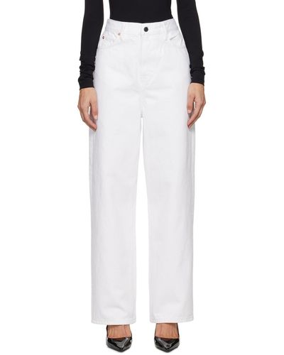 Wardrobe NYC Jean blanc à taille basse - Noir