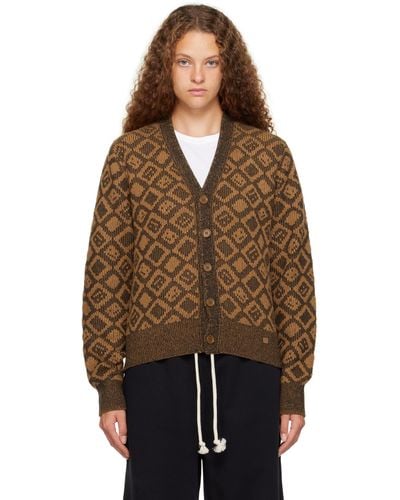 Acne Studios Brown & Black Graphic Cardigan