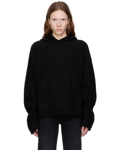 MM6 by Maison Martin Margiela Black Jacquard Hoodie