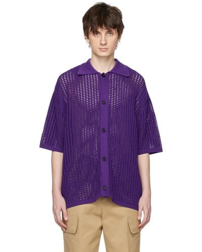 WOOYOUNGMI Purple Hardware Shirt