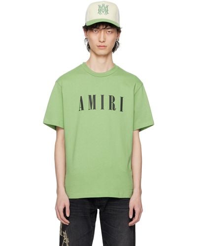 Amiri ーン ボンディングロゴ Tシャツ - グリーン