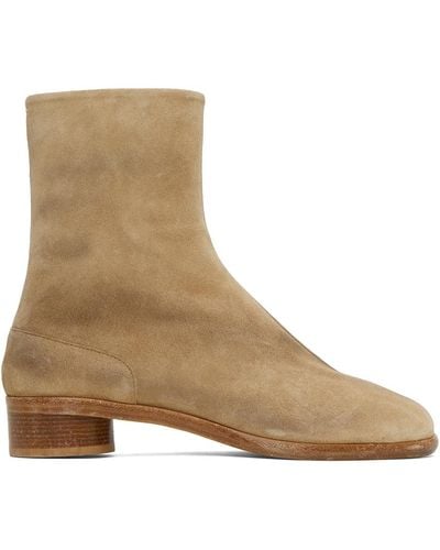 Maison Margiela Tan Tabi Boots - Natural