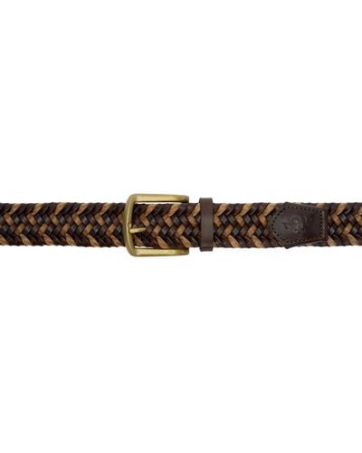 Noah Brown Braided Leather Belt