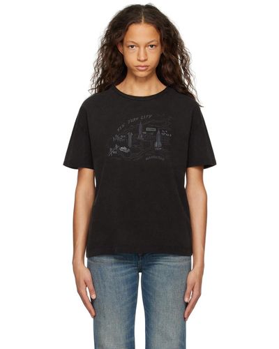 Rag & Bone Ragbone Mica City Tシャツ - ブラック