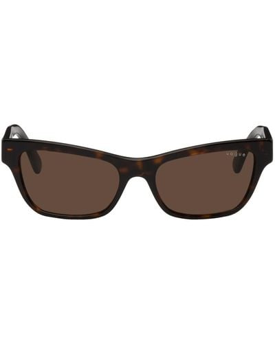Vogue Eyewear Tortoiseshell Hailey Bieber Edition Rectangular Sunglasses - Black