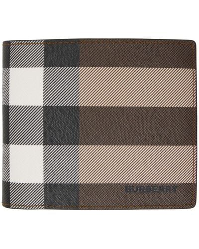 Burberry Brown Check Wallet - Gray