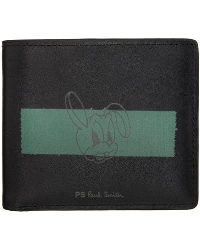 PS by Paul Smith Black Bifold Wallet - Green
