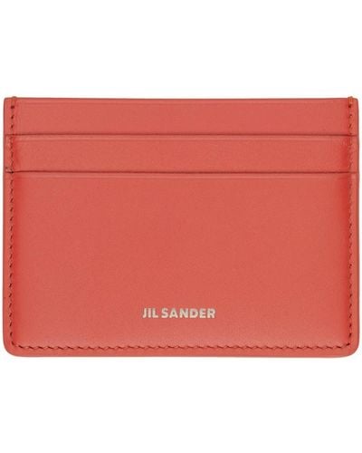 Jil Sander Orange Credit Card Holder