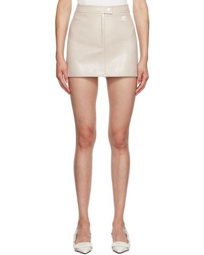 Courreges Grey Embroidered Miniskirt - Multicolour