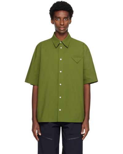 Bottega Veneta Green Lace-up Shirt