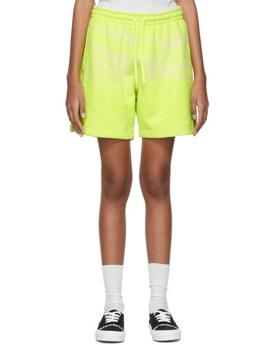 Alexander Wang Garment-dyed Sweat Shorts - Yellow