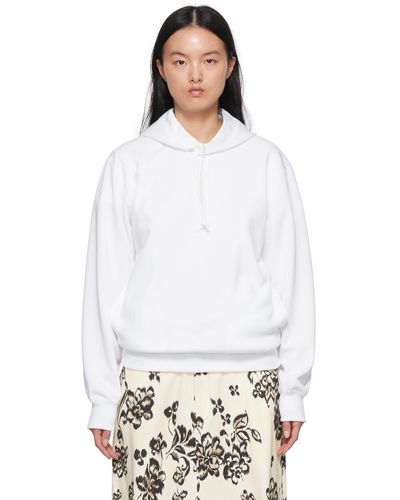 Comme des Garçons White Polyester Hoodie